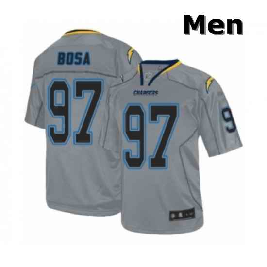 Men Los Angeles Chargers 97 Joey Bosa Elite Lights Out Grey Football Jersey